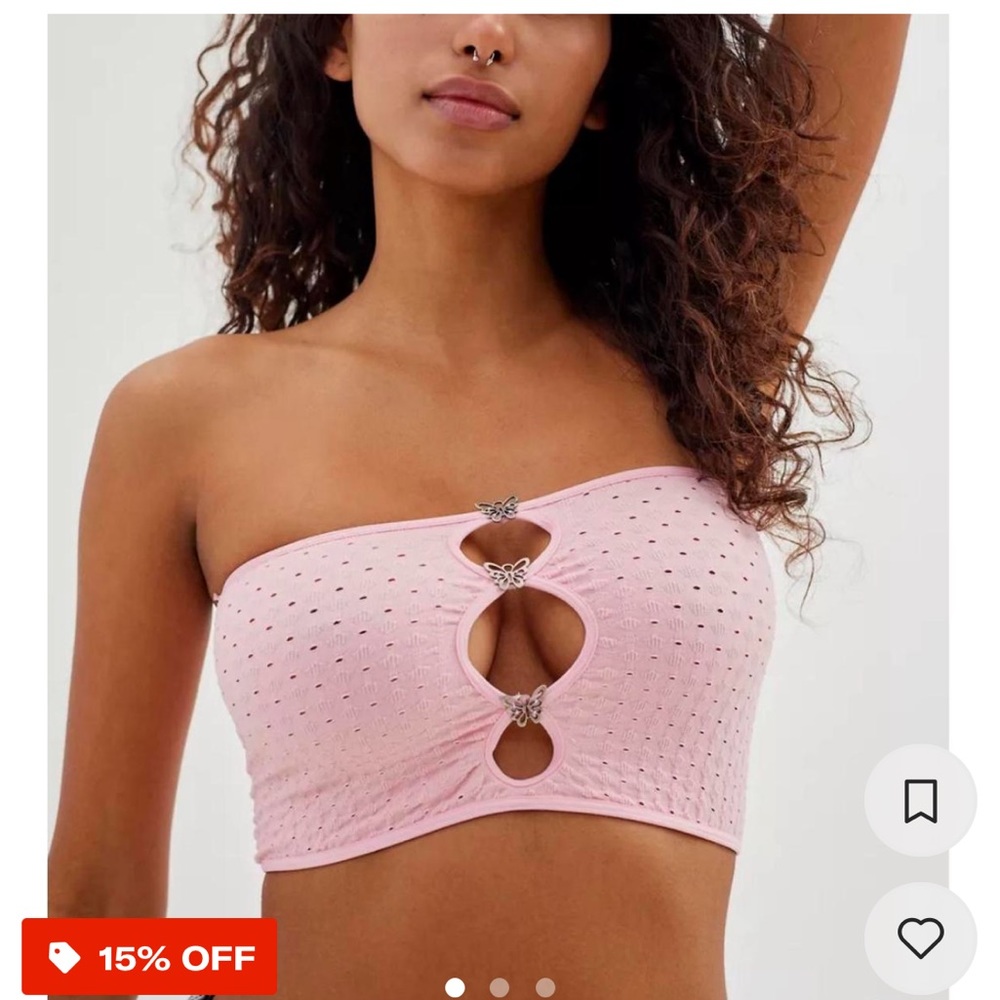 Urban outfitters pink tube top